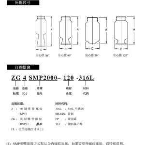 防堵塞實心錐噴嘴-SMP